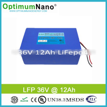 LiFePO4 Battery Pack 36V 12ah Rechargeable Battery